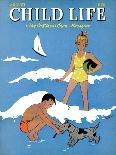 A Day at the Beach - Child Life, August 1939-Harold Carroll-Stretched Canvas
