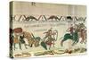 Harold Drags Soldiers from the Quicksand, from the Bayeux Tapestry (Embroidery on Linen)-null-Stretched Canvas
