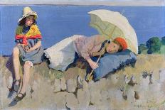 Gathering Kelp at Newlyn, 1926-Harold Harvey-Giclee Print