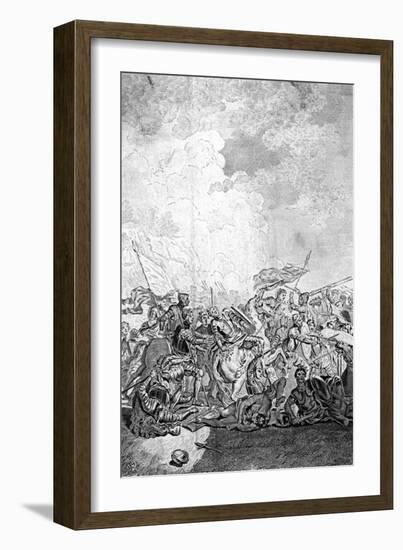 Harold II Dies at the Battle of Hastings-null-Framed Art Print