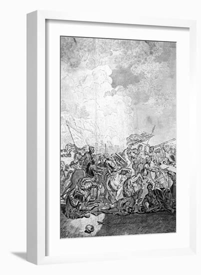 Harold II Dies at the Battle of Hastings-null-Framed Art Print