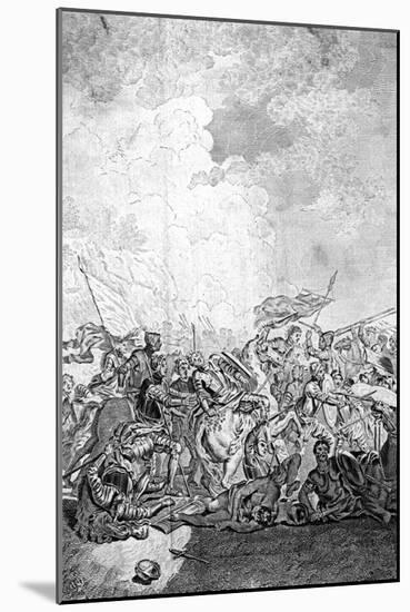 Harold II Dies at the Battle of Hastings-null-Mounted Art Print