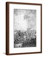 Harold II Dies at the Battle of Hastings-null-Framed Art Print