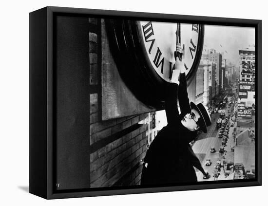 Harold Lloyd. "Safety Last" 1923, Directed by Fred Newmeyer-null-Framed Stretched Canvas