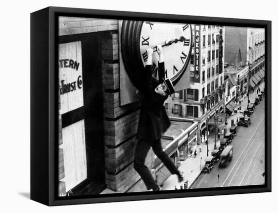 Harold Lloyd. "Safety Last" 1923, Directed by Fred Newmeyer-null-Framed Stretched Canvas