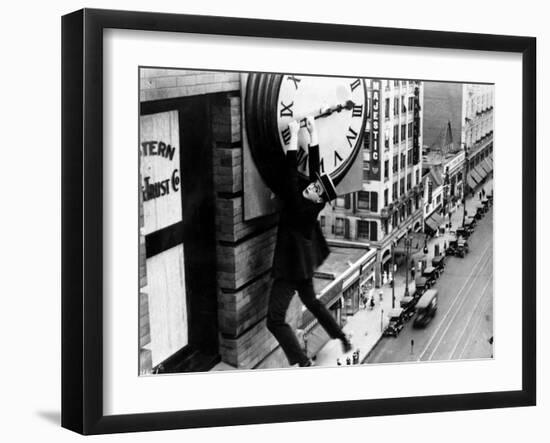 Harold Lloyd. "Safety Last" 1923, Directed by Fred Newmeyer-null-Framed Photographic Print