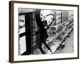 Harold Lloyd. "Safety Last" 1923, Directed by Fred Newmeyer-null-Framed Photographic Print