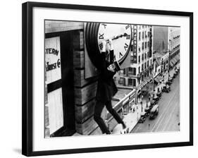 Harold Lloyd. "Safety Last" 1923, Directed by Fred Newmeyer-null-Framed Photographic Print