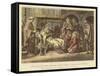 Harold, Returned from Normandy, Presents Himself to Edward the Confessor-Daniel Maclise-Framed Stretched Canvas