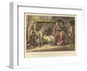 Harold, Returned from Normandy, Presents Himself to Edward the Confessor-Daniel Maclise-Framed Giclee Print