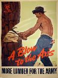 "A Blow to the Axis: More Lumber For the Army", 1943-Harold Schmidt-Framed Stretched Canvas