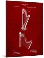 Harp Instrument 1890 Patent-Cole Borders-Mounted Art Print