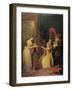 Harp Lesson Given by Madame de Genlis to Mademoiselle D'Orleans, 1842-Jean Baptiste Mauzaisse-Framed Giclee Print