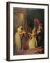 Harp Lesson Given by Madame de Genlis to Mademoiselle D'Orleans, 1842-Jean Baptiste Mauzaisse-Framed Giclee Print