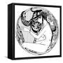 Harp Player-drakonova-Framed Stretched Canvas