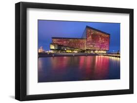 Harpa Concert Hall and Conference Centre in Reykjavik, Iceland, Polar Regions-Chris Hepburn-Framed Photographic Print