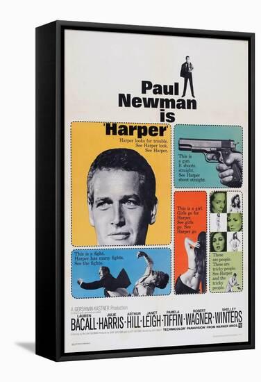 Harper, Paul Newman, Lauren Bacall, Janet Leigh, 1966-null-Framed Stretched Canvas