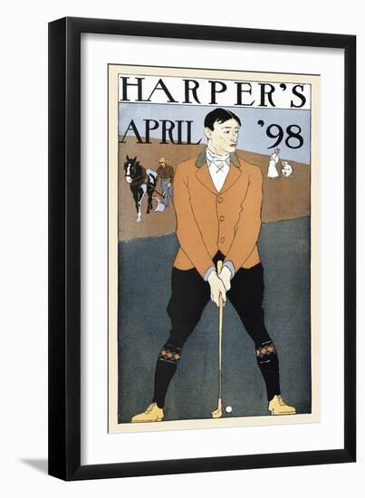 Harper's April '98-Edward Penfield-Framed Art Print
