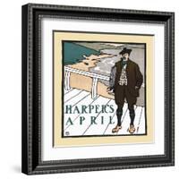 Harper's April-Edward Penfield-Framed Art Print