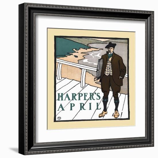 Harper's April-Edward Penfield-Framed Art Print