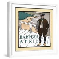 Harper's April-Edward Penfield-Framed Art Print