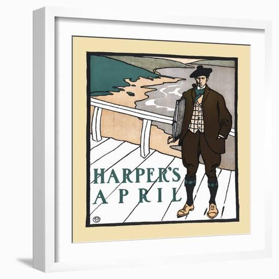 Harper's April-Edward Penfield-Framed Art Print