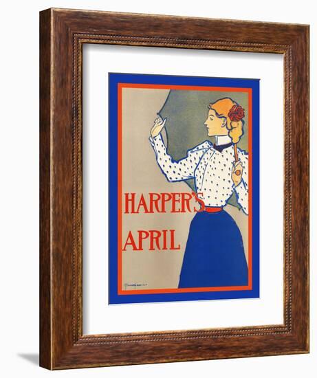 Harper's April-Edward Penfield-Framed Art Print