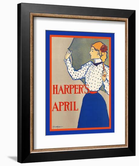 Harper's April-Edward Penfield-Framed Art Print