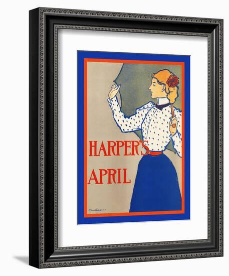 Harper's April-Edward Penfield-Framed Art Print