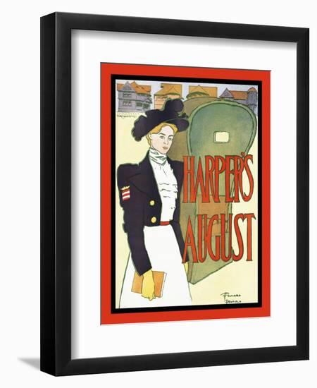 Harper's August-Edward Penfield-Framed Art Print