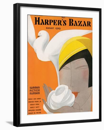 Harper's Bazaar, August 1929-null-Framed Art Print