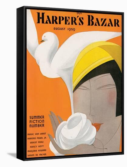 Harper's Bazaar, August 1929-null-Framed Stretched Canvas
