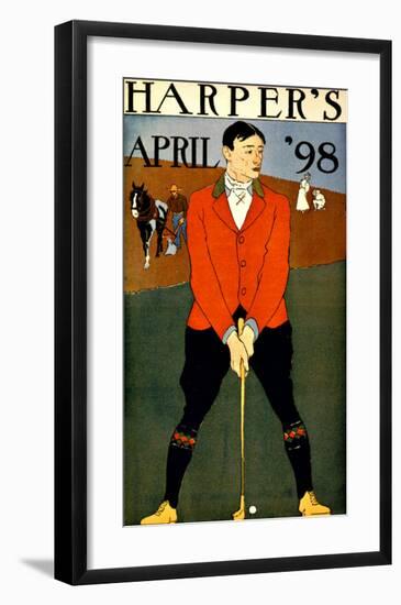 Harper's Bazaar, Golfer-null-Framed Giclee Print