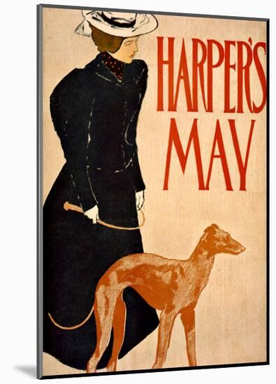 Harper's Bazaar, Greyhound-Edward Penfield-Mounted Giclee Print