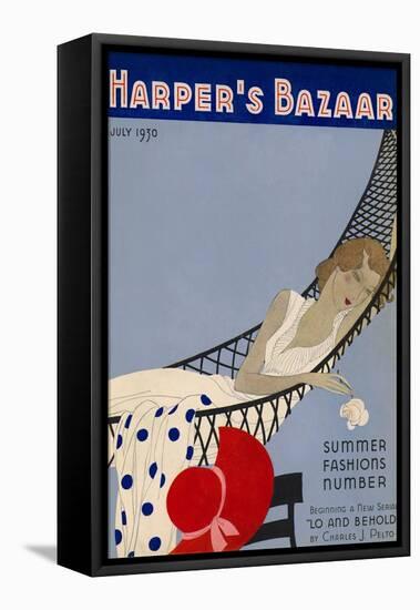 Harper's Bazaar, July 1930-null-Framed Stretched Canvas