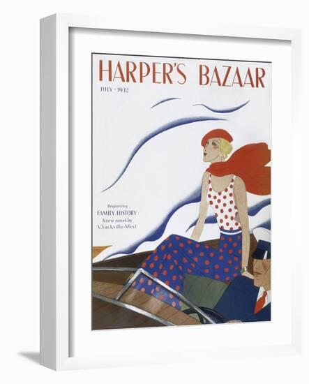 Harper's Bazaar, July 1932-null-Framed Art Print