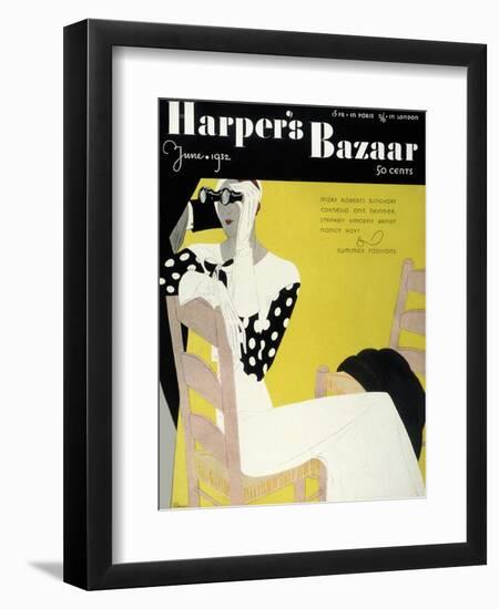 Harper's Bazaar, June 1932-null-Framed Art Print