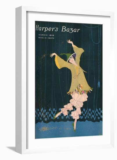 Harper's Bazaar, March 1916-null-Framed Art Print