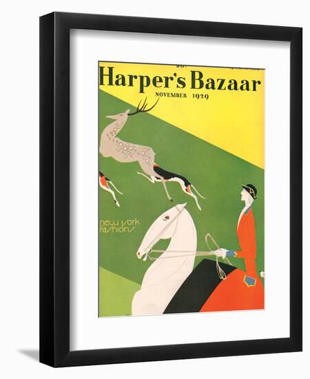 Harper's Bazaar, November 1929-null-Framed Art Print