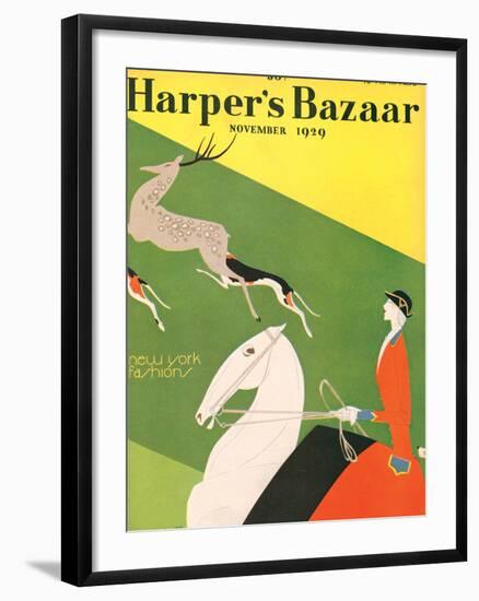 Harper's Bazaar, November 1929-null-Framed Art Print