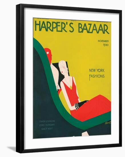 Harper's Bazaar, November 1930-null-Framed Art Print