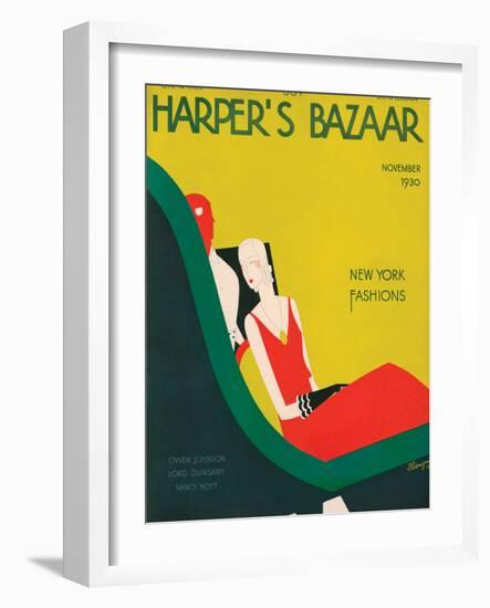 Harper's Bazaar, November 1930-null-Framed Art Print