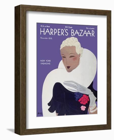 Harper's Bazaar, November 1932-null-Framed Art Print