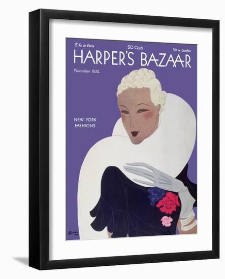 Harper's Bazaar, November 1932-null-Framed Art Print
