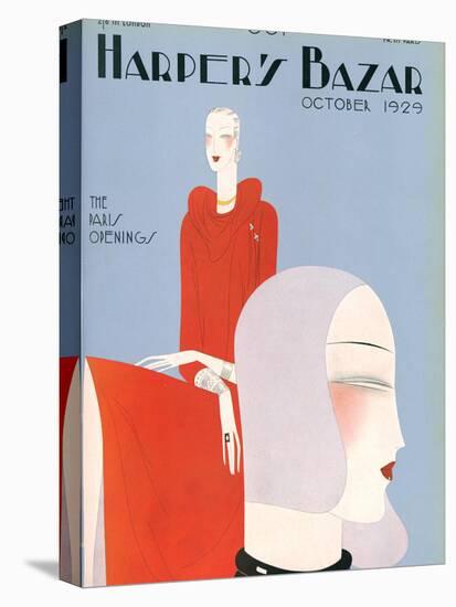 Harper's Bazaar, October 1929-null-Stretched Canvas