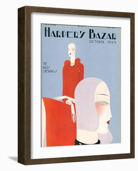 Harper's Bazaar, October 1929-null-Framed Art Print