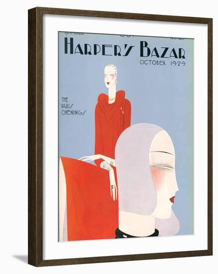 Harper's Bazaar, October 1929-null-Framed Premium Giclee Print