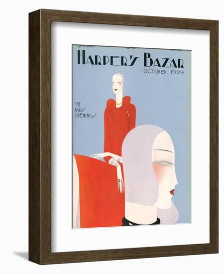 Harper's Bazaar, October 1929-null-Framed Art Print