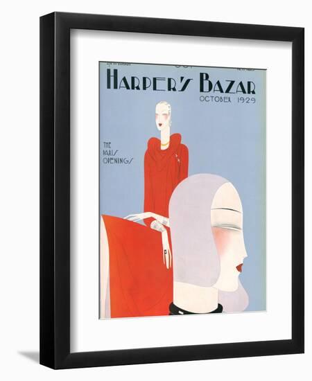 Harper's Bazaar, October 1929-null-Framed Art Print