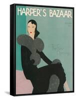 Harper's Bazaar, October 1930-null-Framed Stretched Canvas